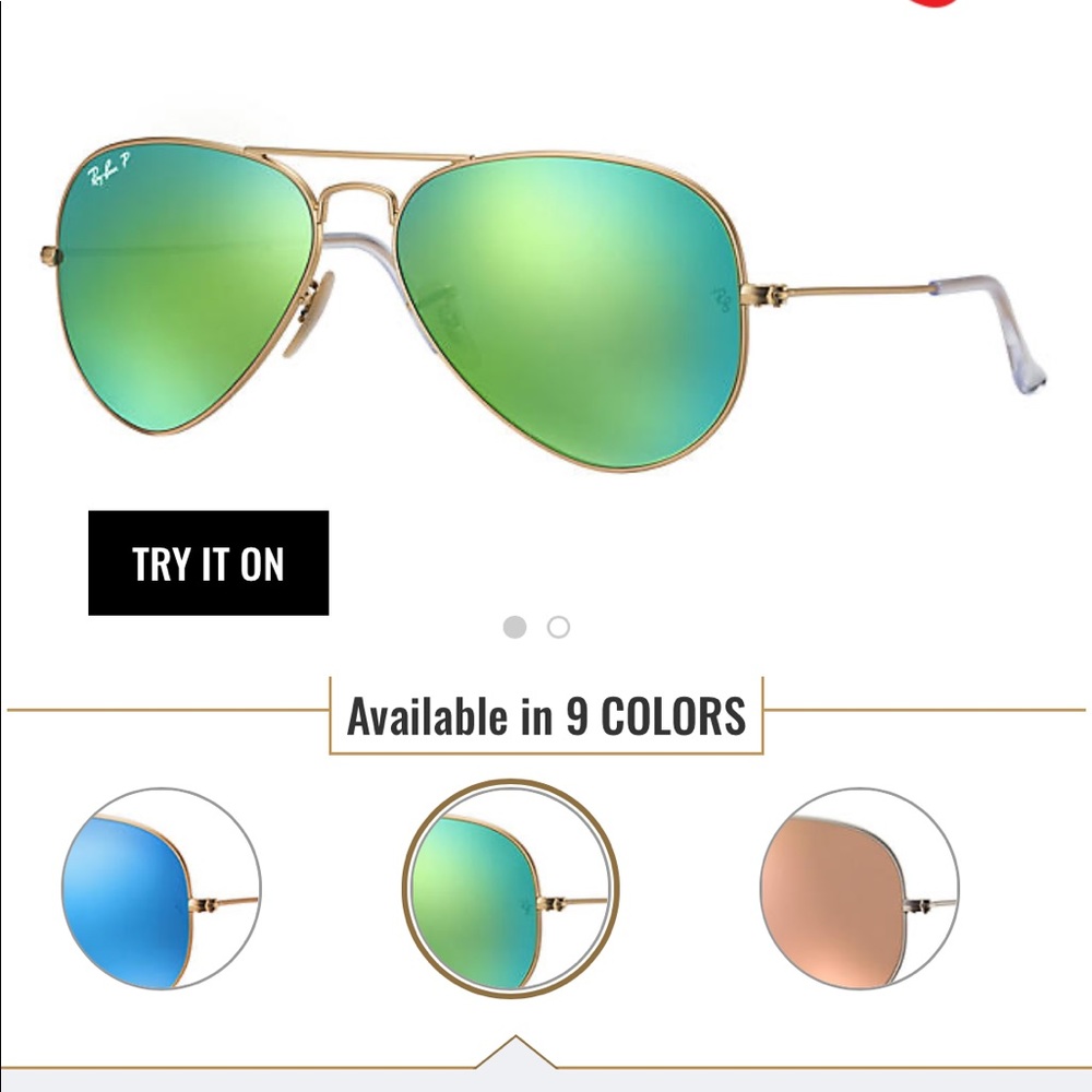 Polarized Green Rayban Aviators
